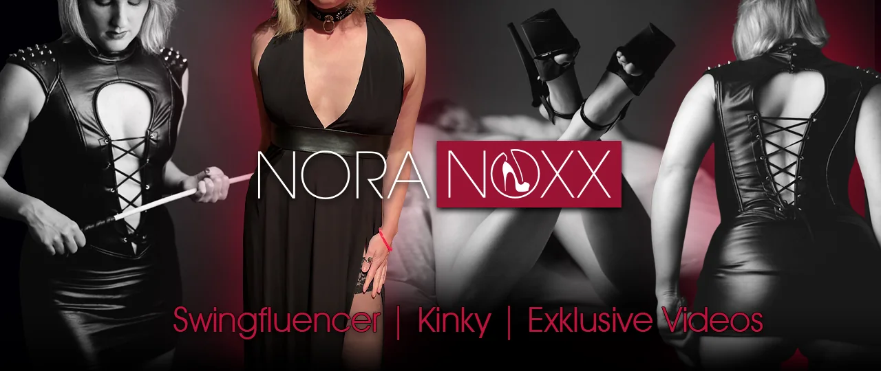 NoraNoxx creator platform header combining identity and promotional artwork